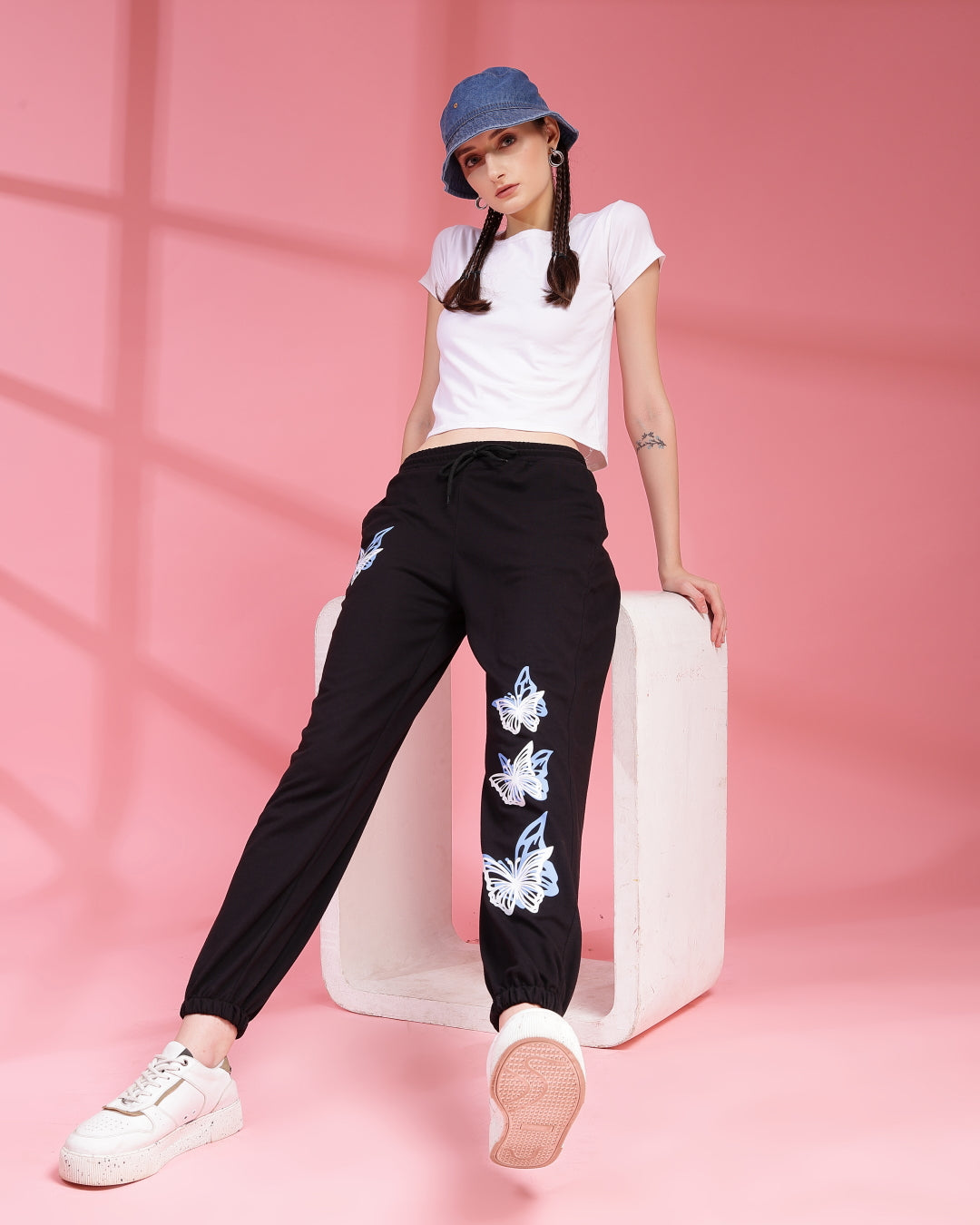 Butterfly Printed Relaxed Fit Unisex Jogger Pants