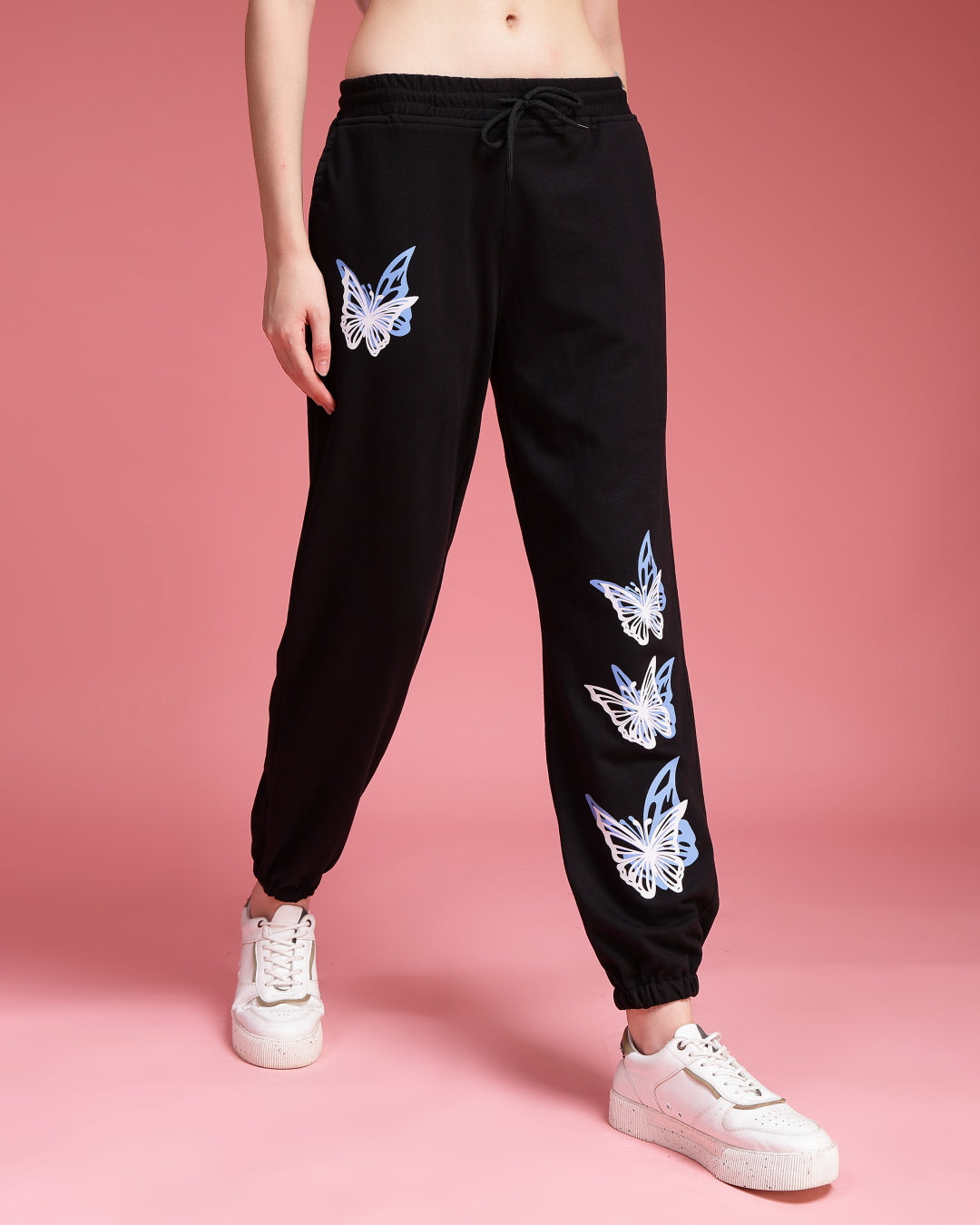 Butterfly Printed Relaxed Fit Unisex Jogger Pants