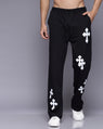 Cross Printed Relaxed Fit Men's Track Pants