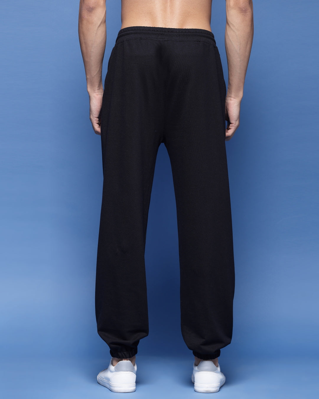 Numberic Black French Terry Relaxed Fit Jogger Men's Pants