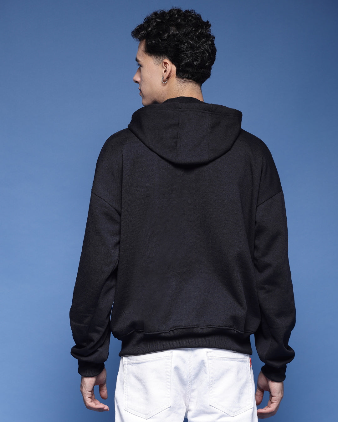 Flynoff Holy Black Relaxed Fit Hoodie Men's