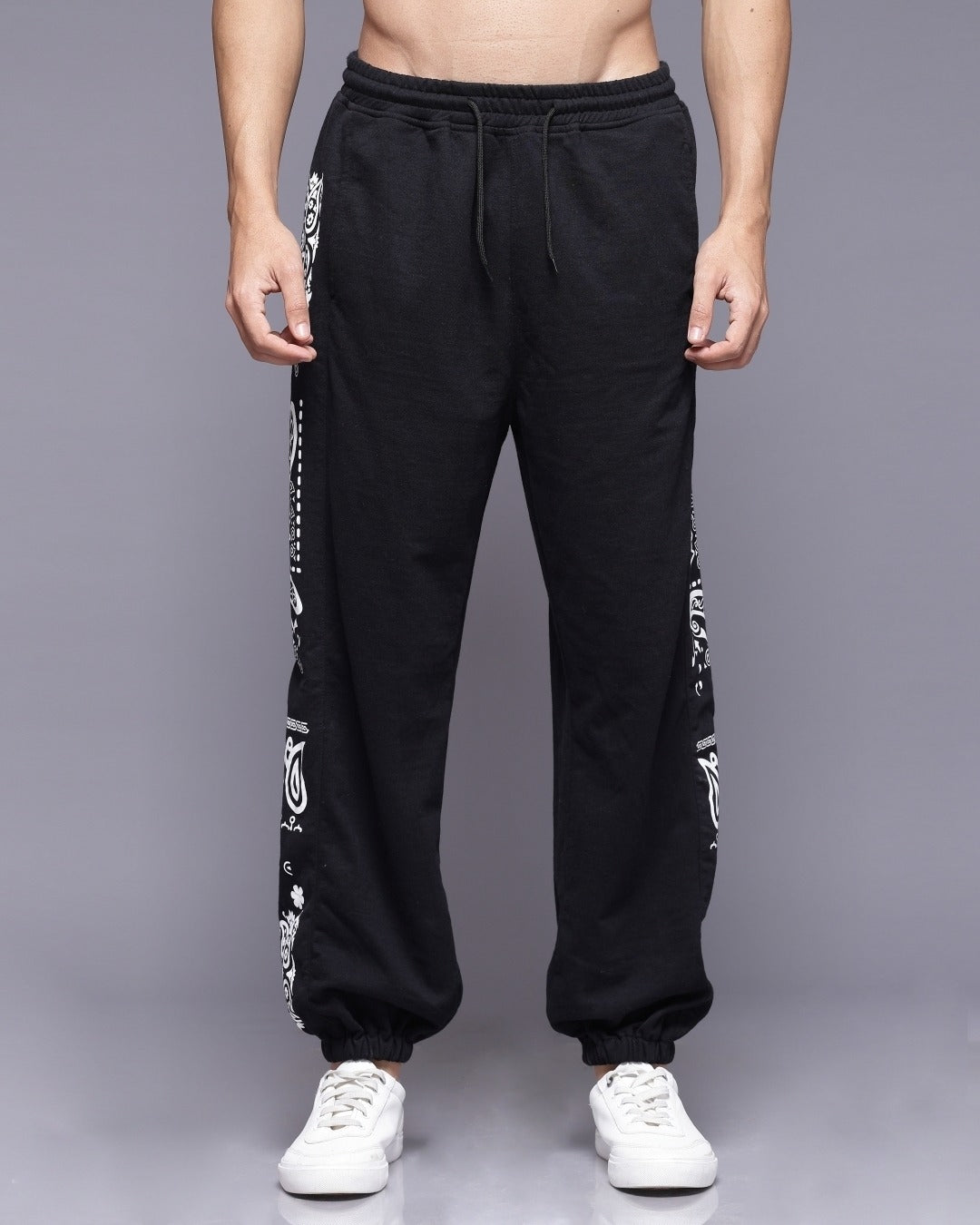 Bandana Printed Loose Fit Men's Joggers