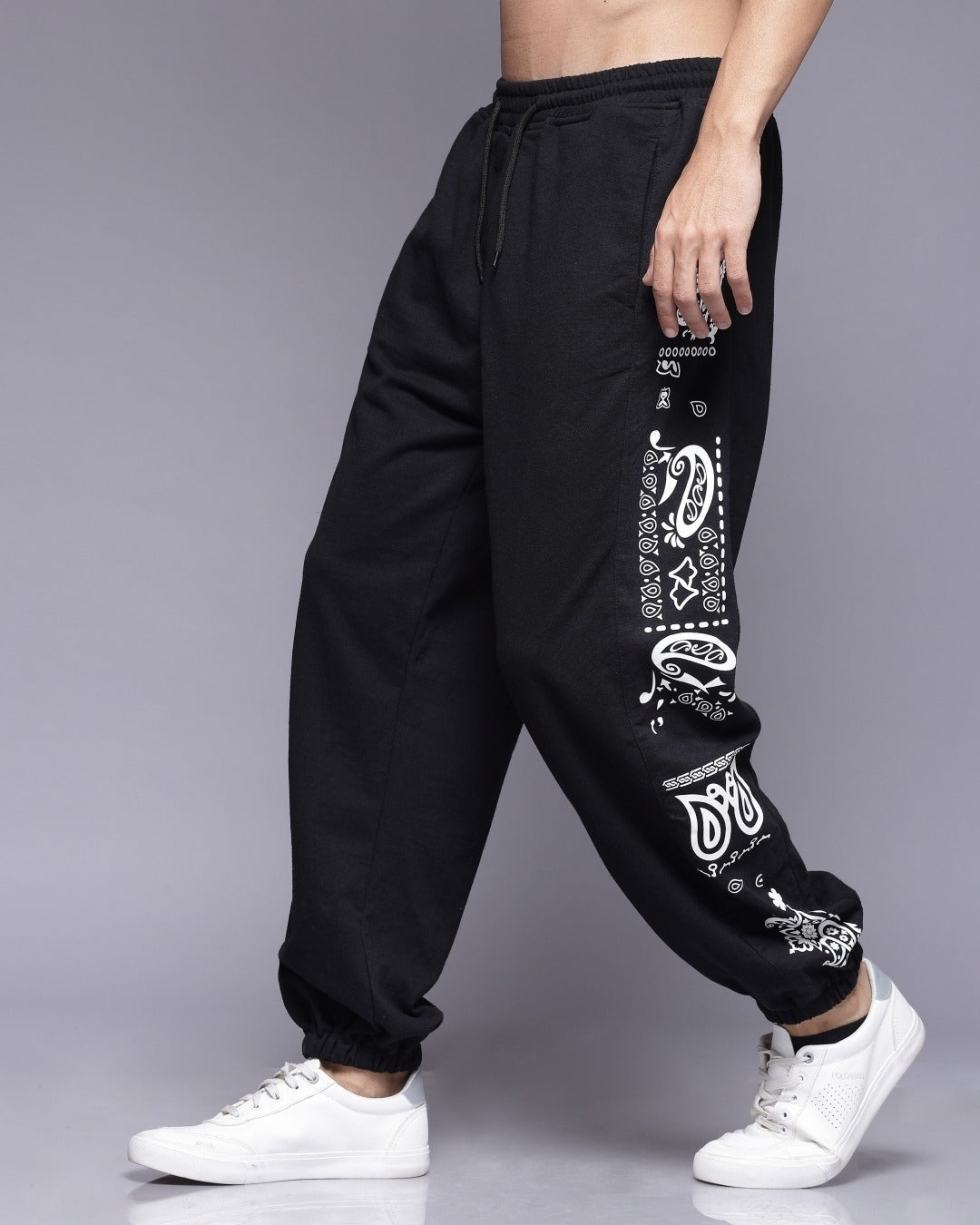 Bandana Printed Loose Fit Men's Joggers