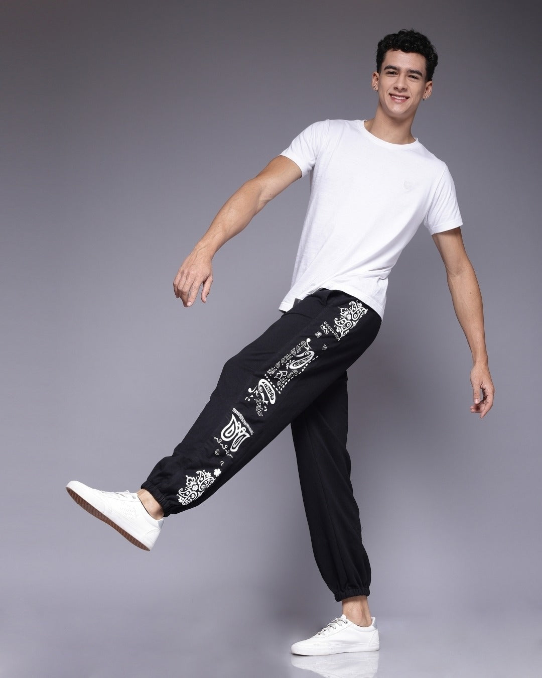 Bandana Printed Loose Fit Men's Joggers