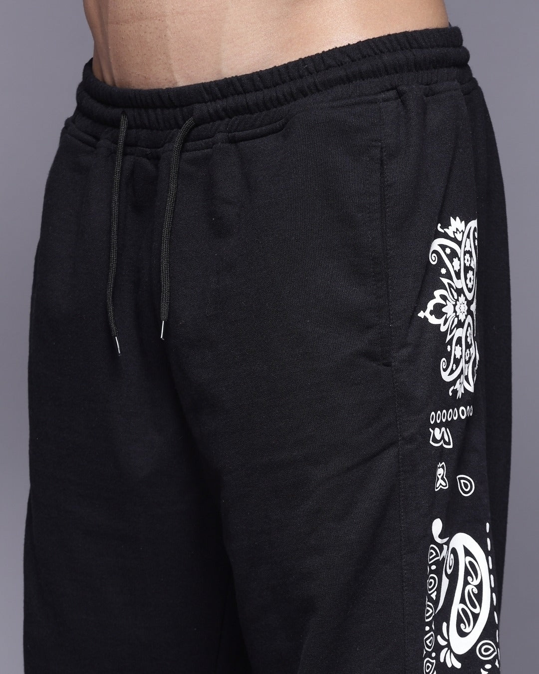 Bandana Printed Loose Fit Men's Joggers